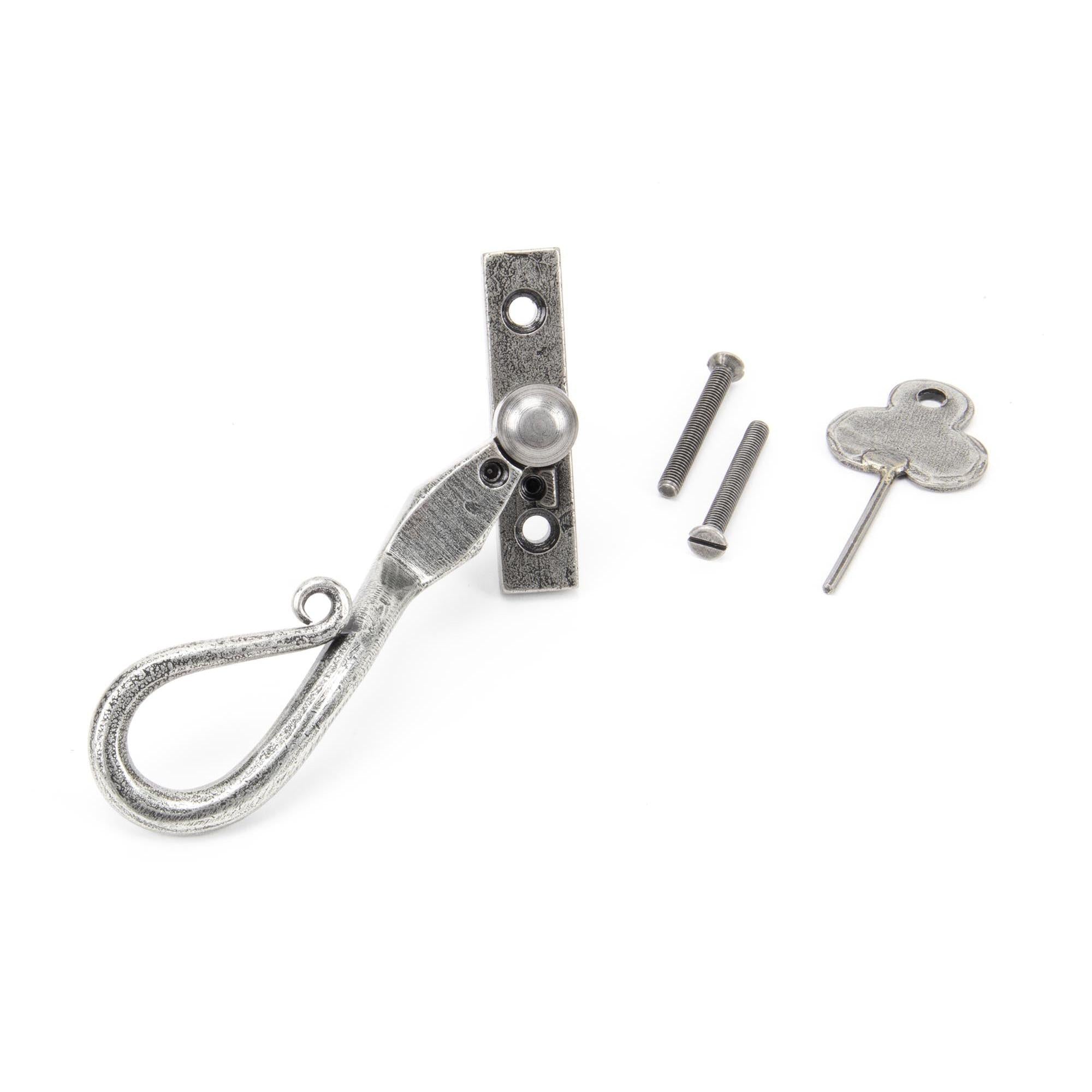 Pewter 16mm Shepherd's Crook Espag - LH | From The Anvil - Espag. Fasteners - From The Anvil - Yester Home