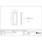 Pewter 175mm Art Deco Rectangular Pull | From The Anvil-Cabinet Pulls-Yester Home