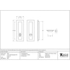 Pewter 175mm Plain Rectangular Pull - Privacy Set | From The Anvil - Cabinet Pulls - From The Anvil - Yester Home