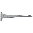Pewter 18" Arrow Head T Hinge (pair) | From The Anvil - T Hinges - From The Anvil - Yester Home