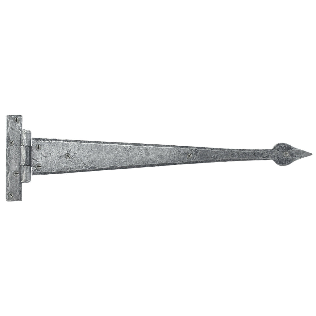 Pewter 18" Arrow Head T Hinge (pair) | From The Anvil-T Hinges-Yester Home