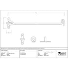 Pewter 18" Forged Cabin Hook | From The Anvil - Cabin Hooks - From The Anvil - Yester Home
