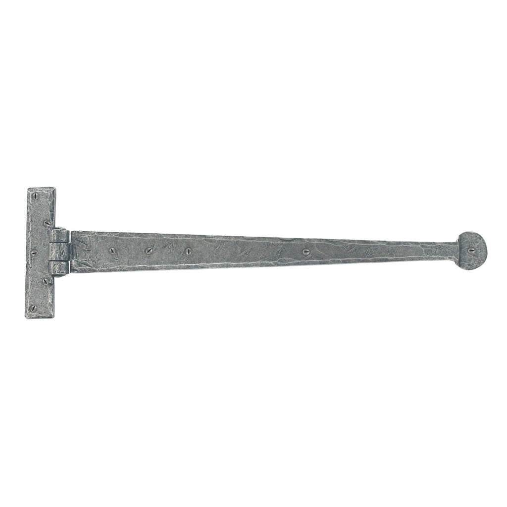 Pewter 18" Penny End T Hinge (pair) | From The Anvil-T Hinges-Yester Home