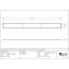 Pewter 1800mm Plain Fingerplate | From The Anvil - Fingerplates - From The Anvil - Yester Home
