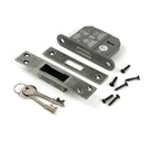 Pewter 2½" 5 Lever BS Dead Lock - Deadlocks & Deadbolts - From The Anvil - Yester Home