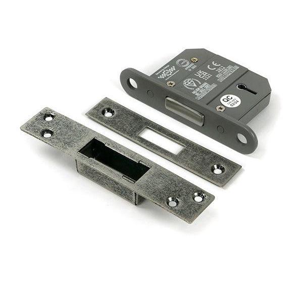 Pewter 2½" 5 Lever BS Dead Lock - Deadlocks & Deadbolts - From The Anvil - Yester Home