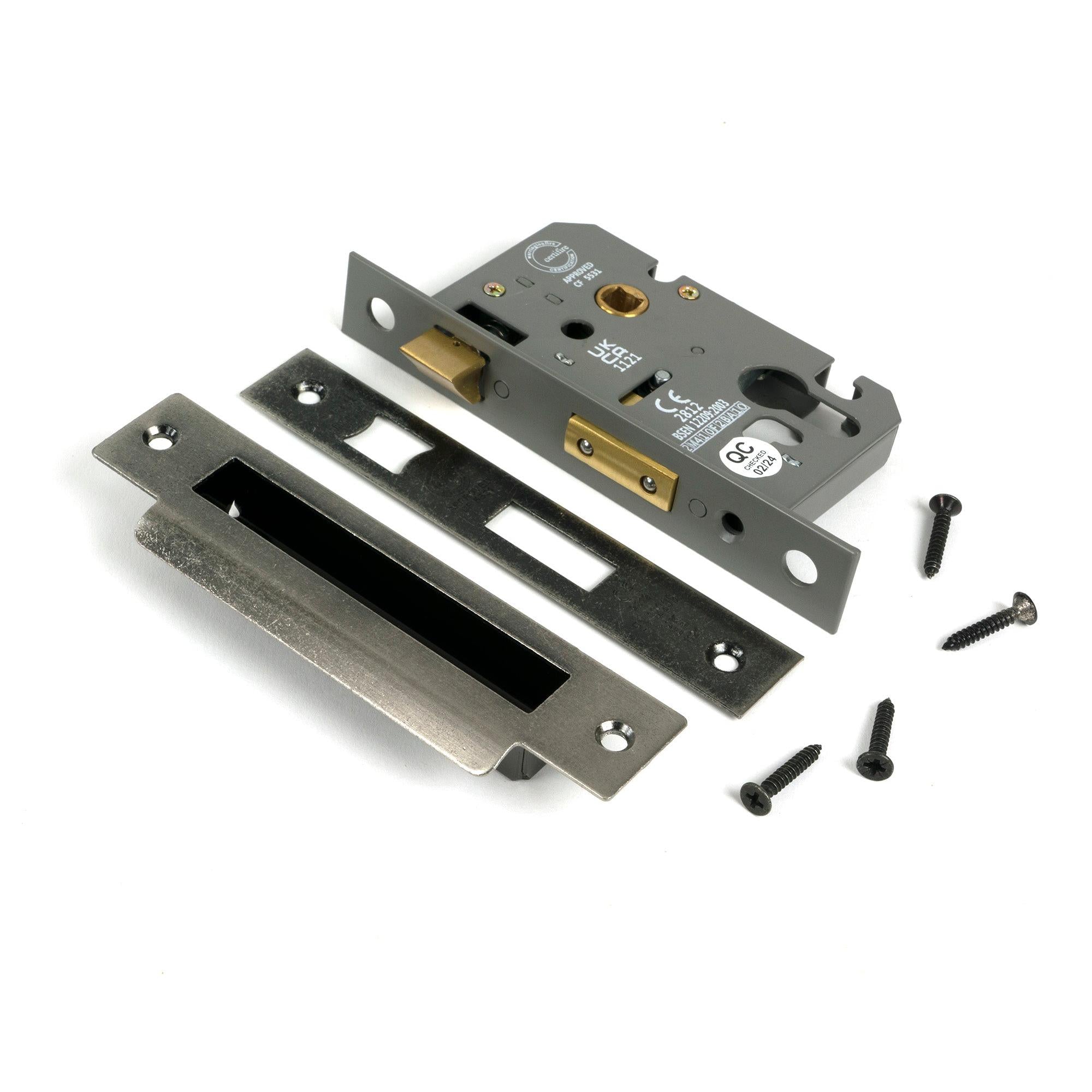 Pewter 2½" Euro Profile Sash Lock - Euro Locks - From The Anvil - Yester Home