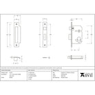 Pewter 2½" Euro Profile Sash Lock - Euro Locks - From The Anvil - Yester Home