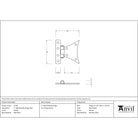 Pewter 2" Half Butterfly Hinge (pair) | From The Anvil-Butterfly Hinges-Yester Home