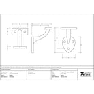 Pewter 2" Handrail Bracket | From The Anvil - Handrail Brackets - From The Anvil - Yester Home