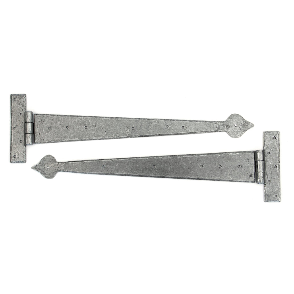 Pewter 22" Arrow Head T Hinge (pair) | From The Anvil-T Hinges-Yester Home