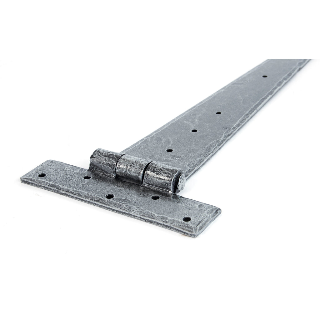 Pewter 22" Penny End T Hinge (pair) | From The Anvil-T Hinges-Yester Home