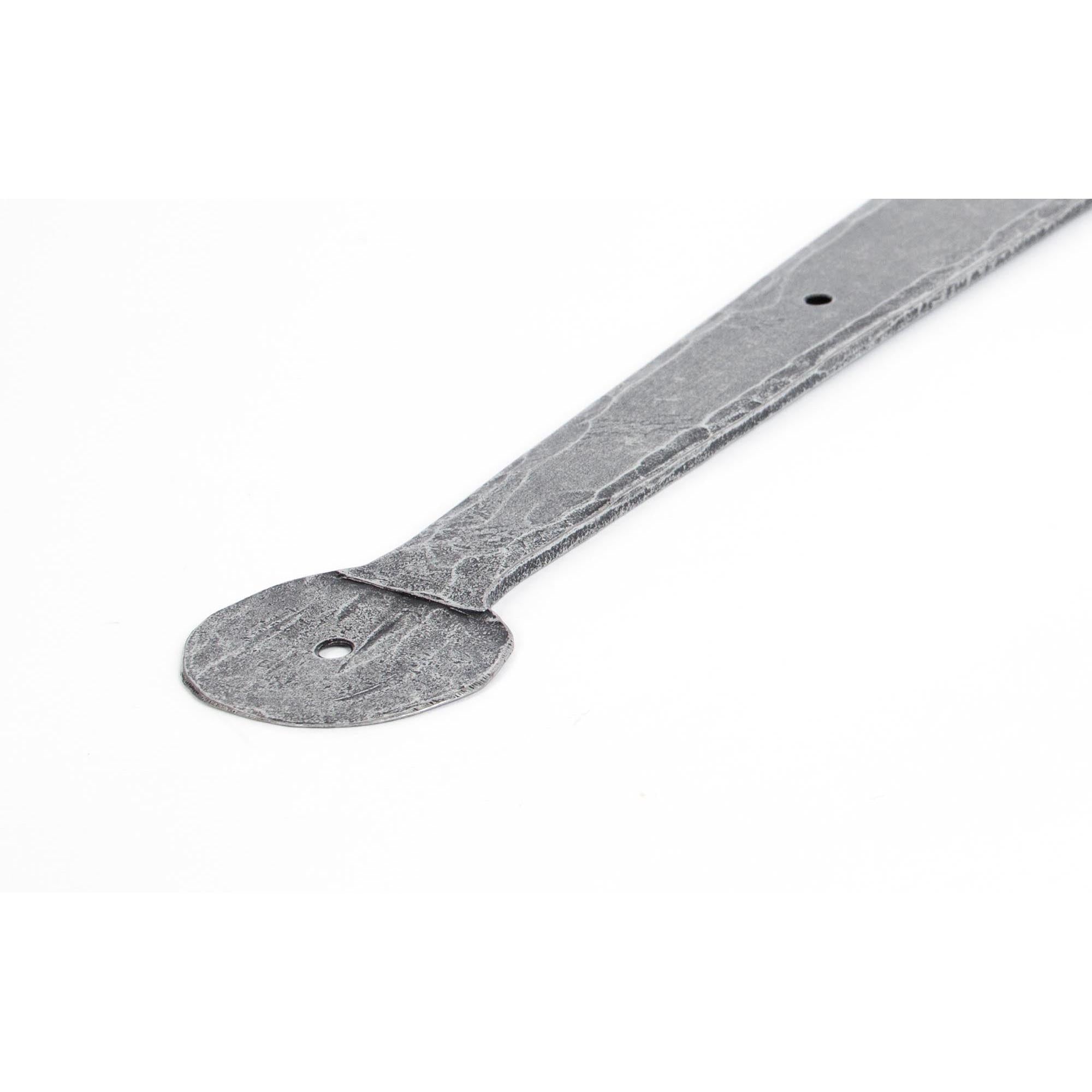 Pewter 22" Penny End T Hinge (pair) | From The Anvil - T Hinges - From The Anvil - Yester Home