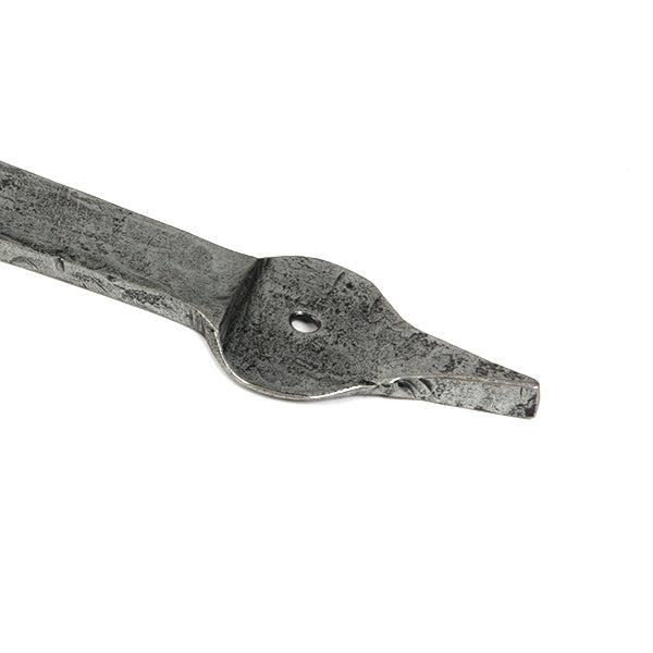 Pewter 24" Band & Spike Hinge (Pair) | From The Anvil-Hook & Band Hinges-Yester Home