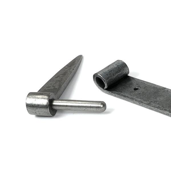 Pewter 24" Band & Spike Hinge (Pair) | From The Anvil-Hook & Band Hinges-Yester Home