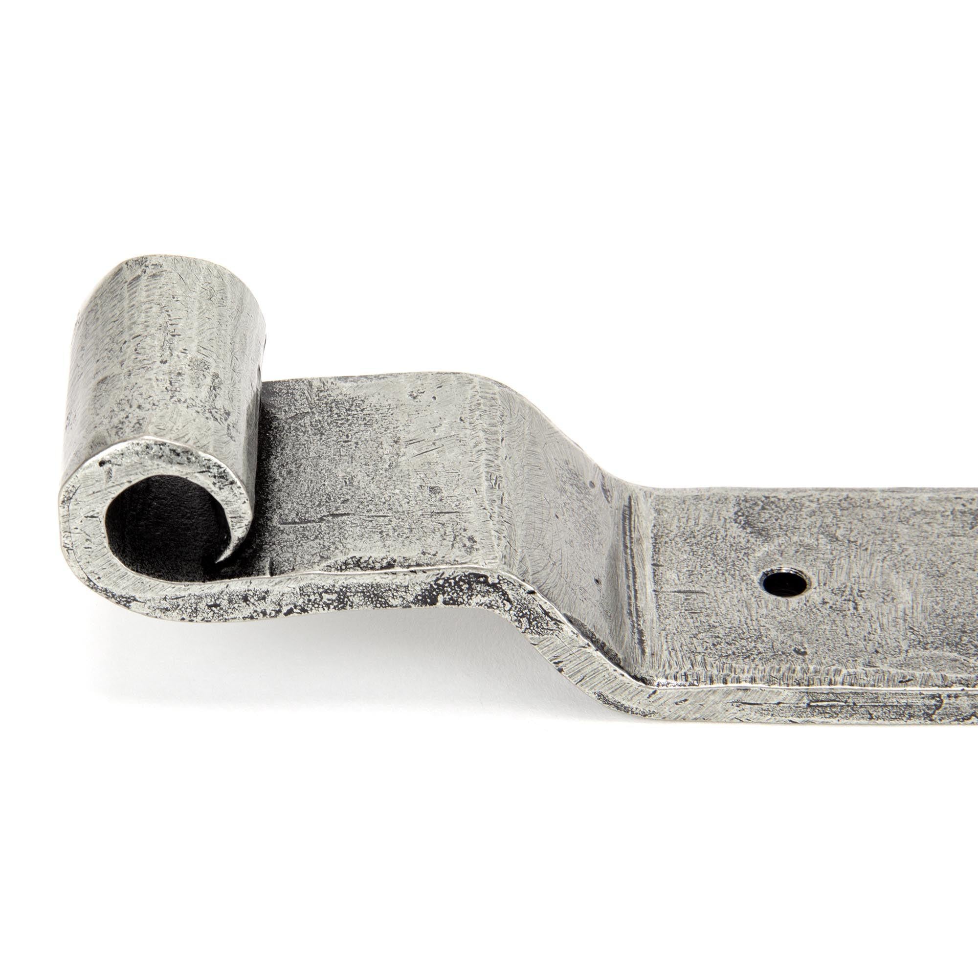 Pewter 24" Hook & Band Hinge - Cranked (pair) | From The Anvil - Hook & Band Hinges - From The Anvil - Yester Home