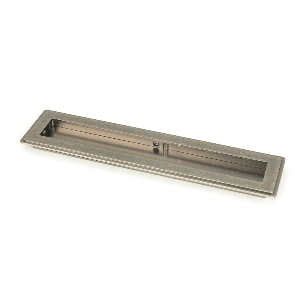 Pewter 250mm Art Deco Rectangular Pull | From The Anvil-Cabinet Pulls-Yester Home