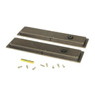 Pewter 250mm Plain Rectangular Pull - Privacy Set | From The Anvil - Cabinet Pulls - From The Anvil - Yester Home