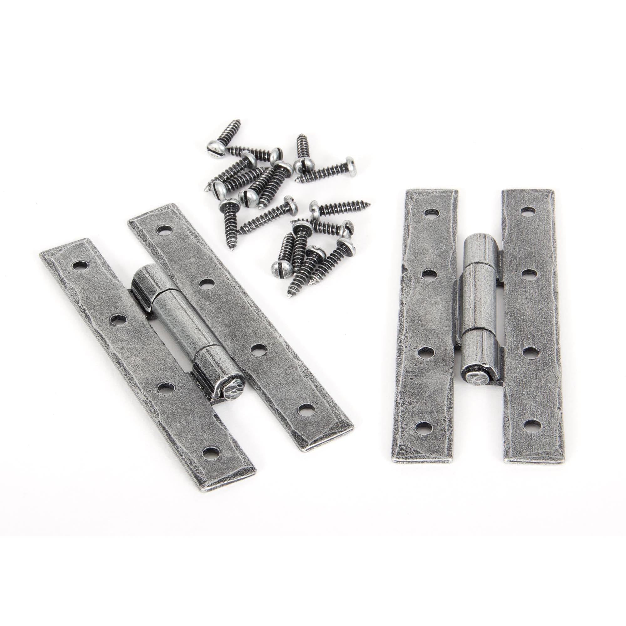 Pewter 3¼" H Hinge (pair) | From The Anvil - H & HL Hinges - From The Anvil - Yester Home