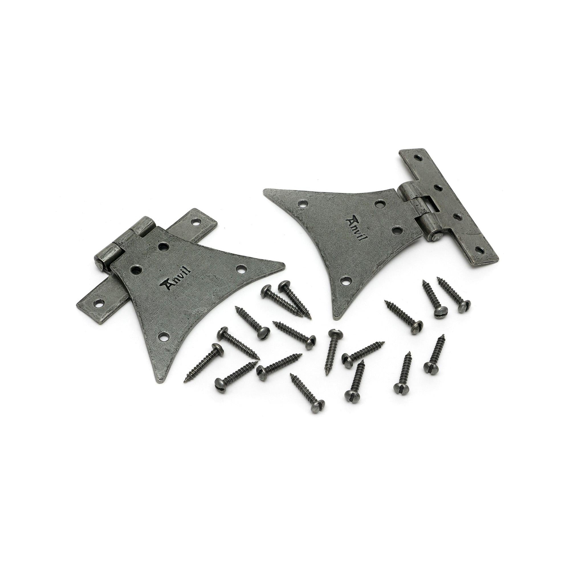 Pewter 3¼" Half Butterfly Hinge (pair) | From The Anvil - Butterfly Hinges - From The Anvil - Yester Home