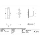 Pewter 3" 5 Lever BS Dead Lock - Deadlocks & Deadbolts - From The Anvil - Yester Home