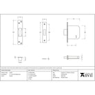 Pewter 3" 5 Lever BS Dead Lock - Deadlocks & Deadbolts - From The Anvil - Yester Home