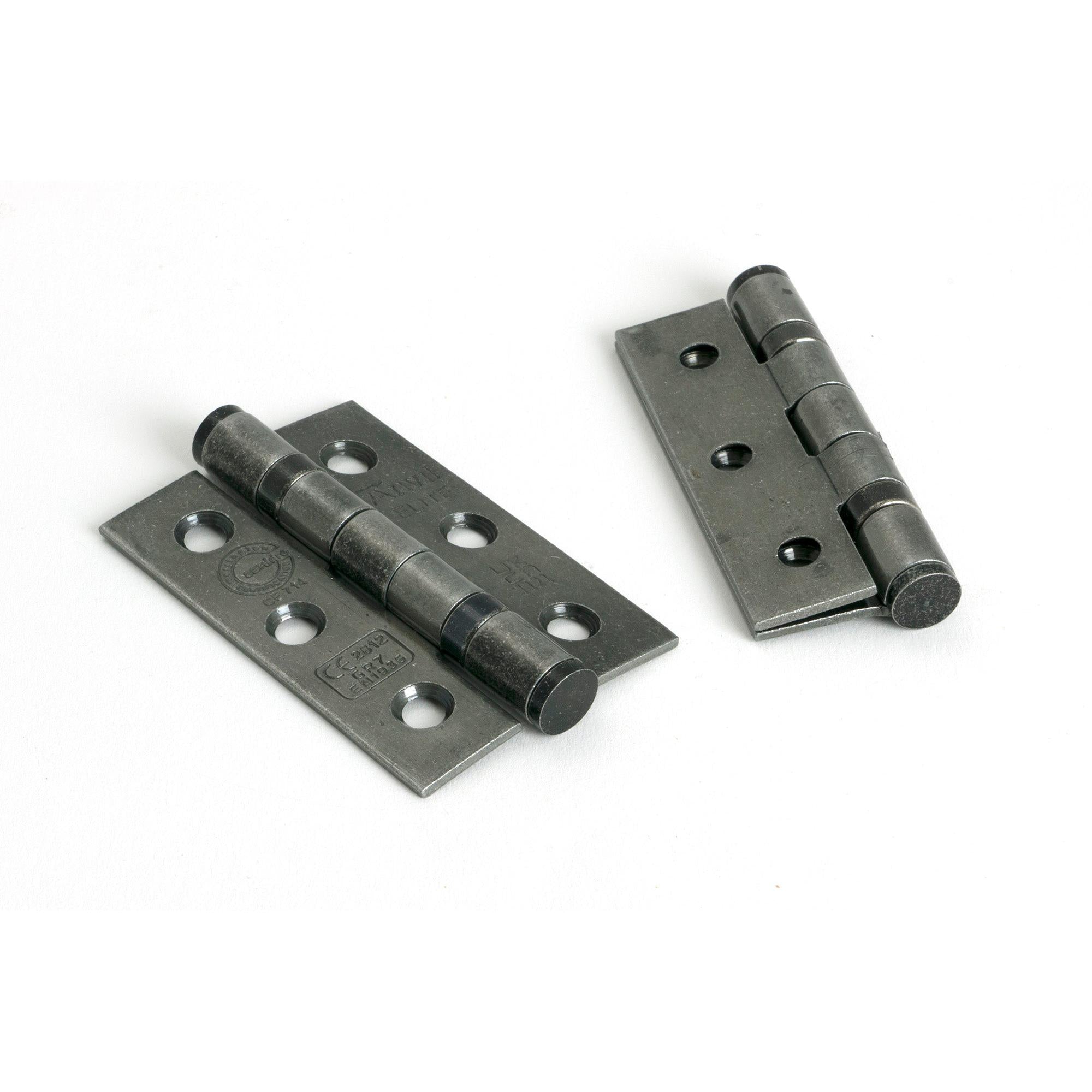 Pewter 3" Ball Bearing Butt Hinge (Pair) ss | From The Anvil - Butt Hinges - From The Anvil - Yester Home