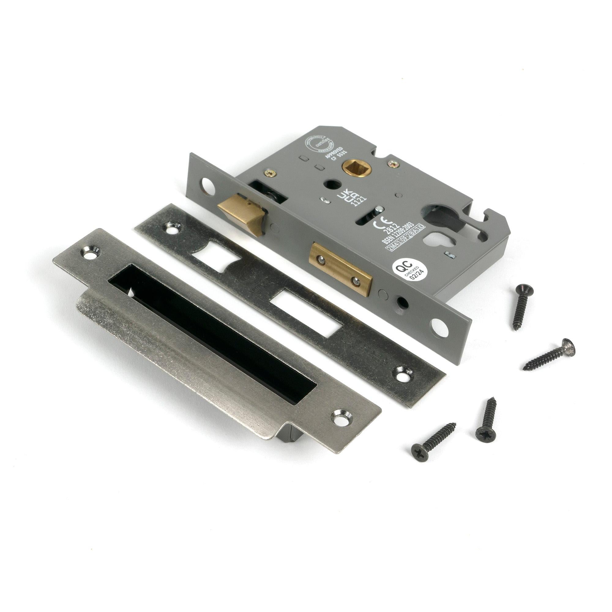 Pewter 3" Euro Profile Sash Lock - Euro Locks - From The Anvil - Yester Home