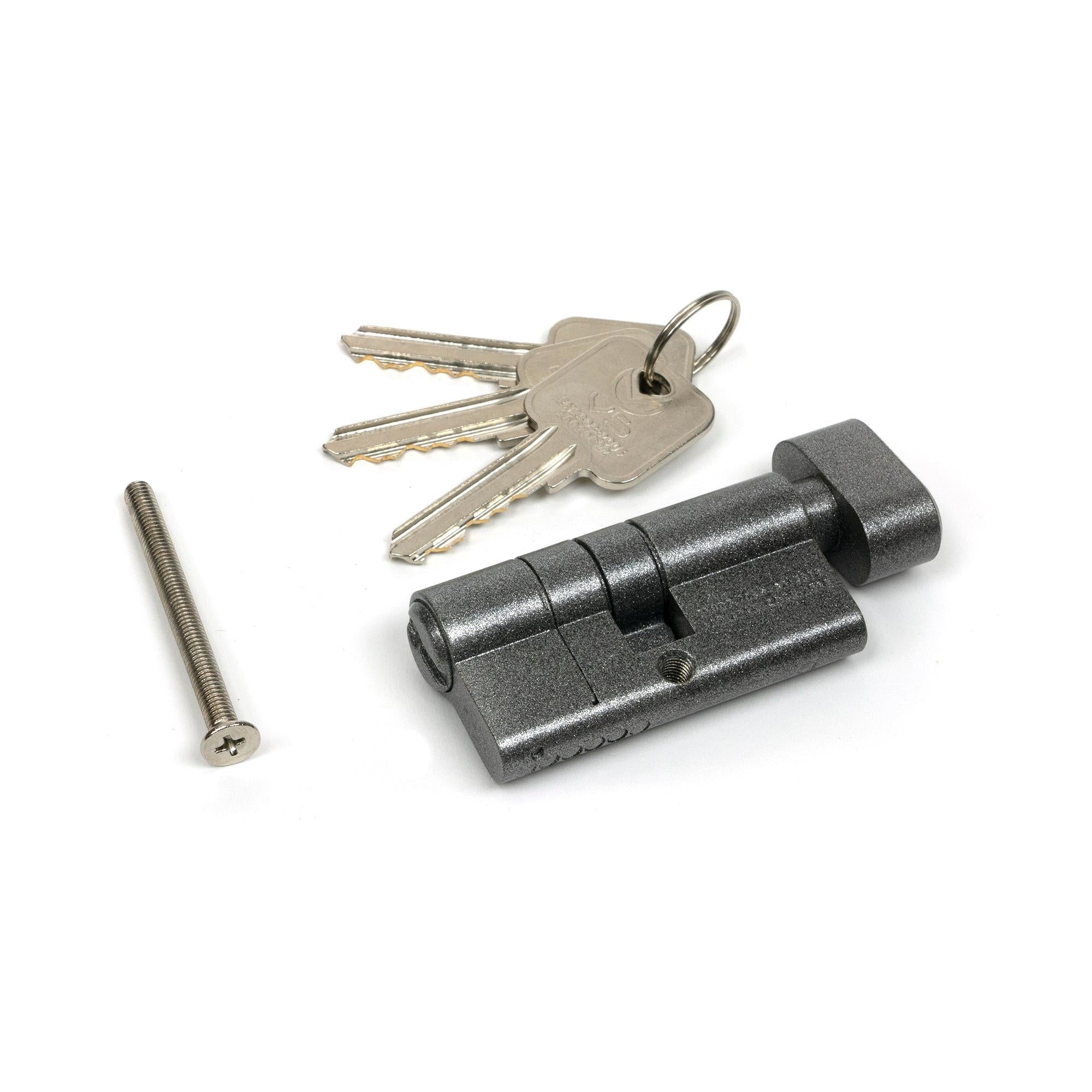 Pewter 30/30 5pin Euro Cylinder/Thumbturn KA | From The Anvil - Euro Cylinders - From The Anvil - Yester Home