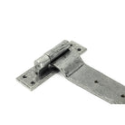 Pewter 35" Hook & Band Hinge - Cranked (pair) | From The Anvil-Hook & Band Hinges-Yester Home