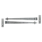 Pewter 35" Hook & Band Hinge - Cranked (pair) | From The Anvil - Hook & Band Hinges - From The Anvil - Yester Home