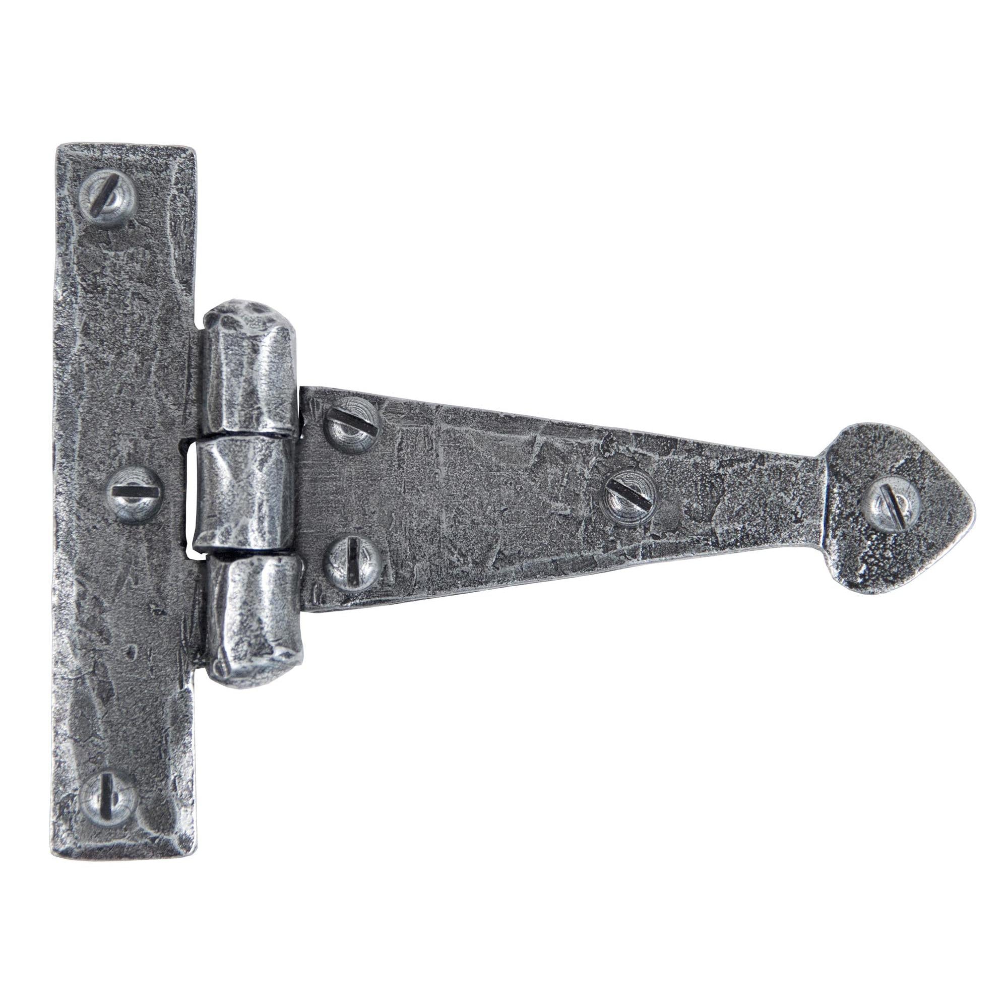 Pewter 4" Arrow Head T Hinge (pair) | From The Anvil - T Hinges - From The Anvil - Yester Home