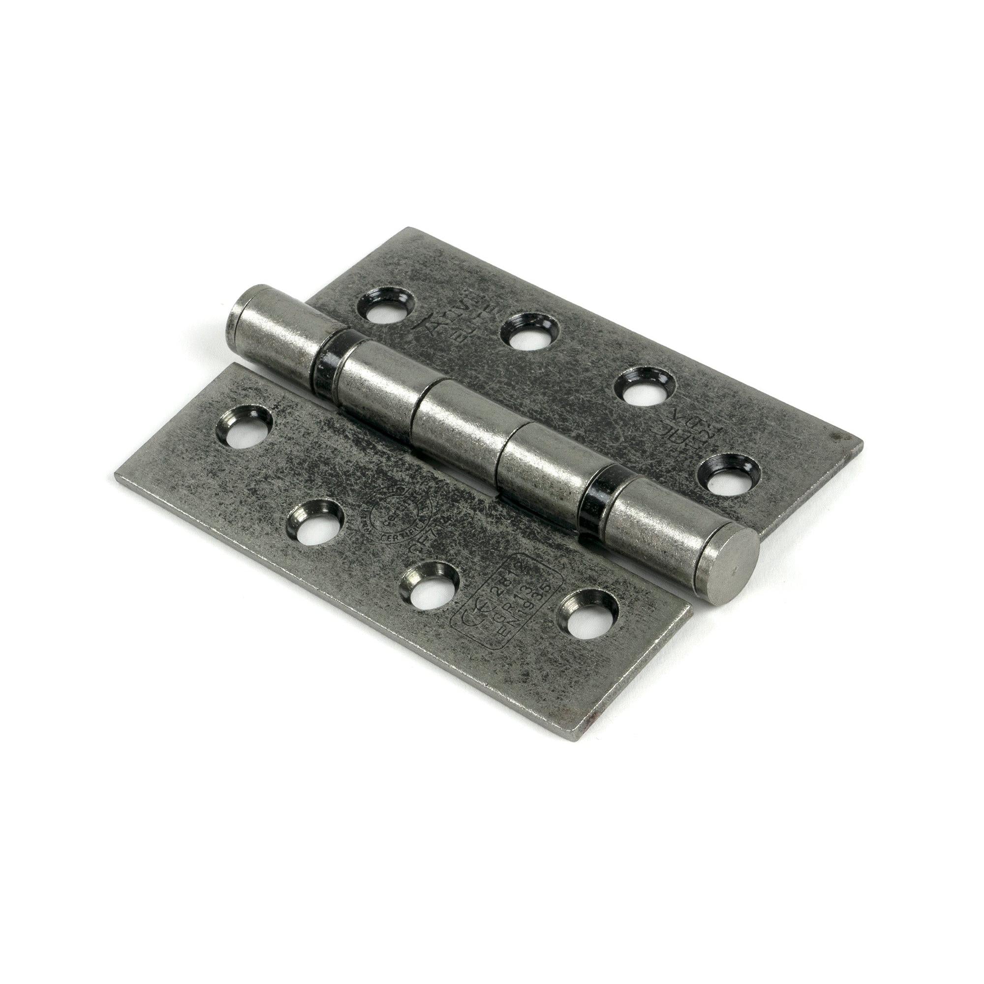 Pewter 4" Ball Bearing Butt Hinge (Pair) ss | From The Anvil - Butt Hinges - From The Anvil - Yester Home