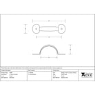 Pewter 4" Bean D Handle | From The Anvil - D Handles - From The Anvil - Yester Home