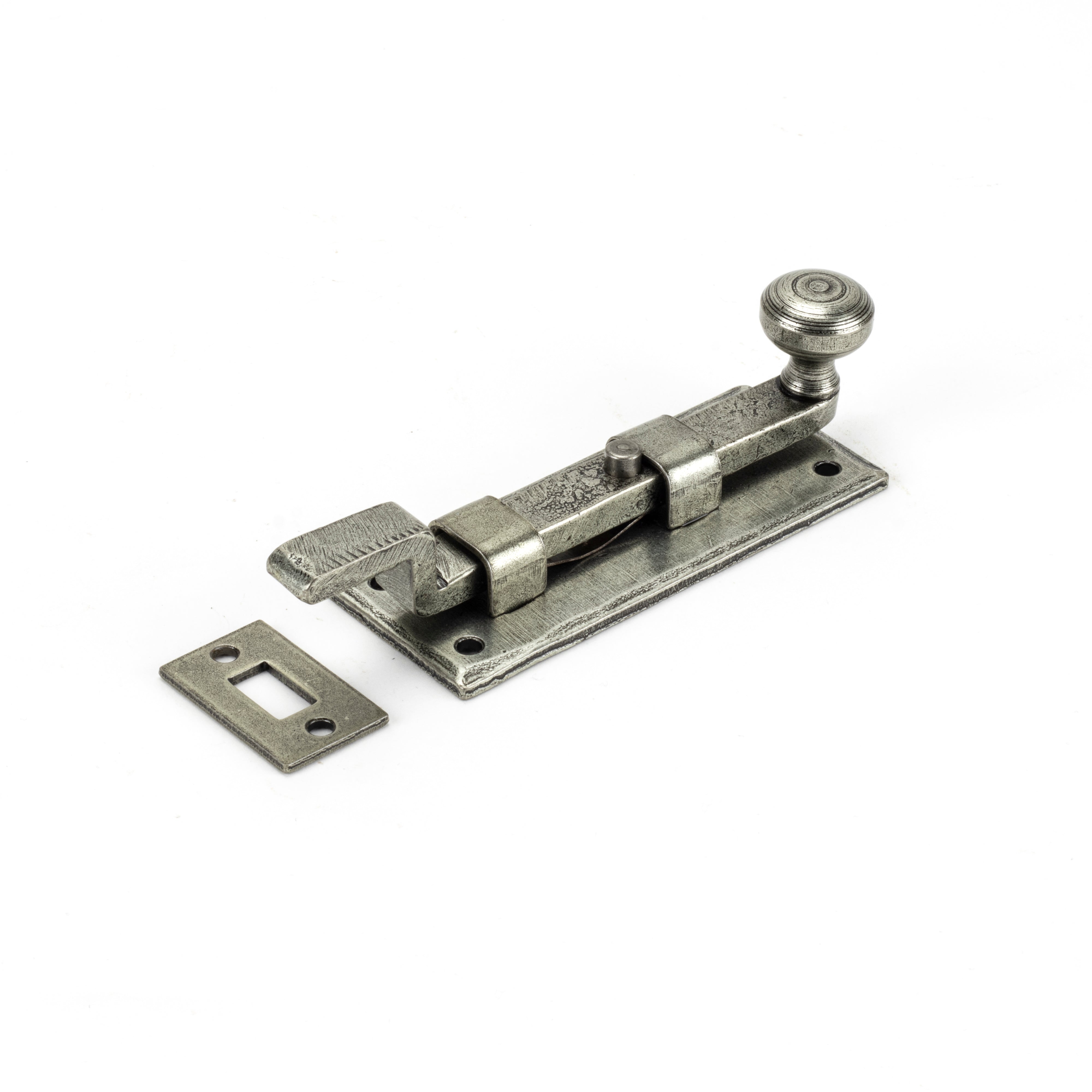 Pewter 4" Cranked Knob Bolt | From The Anvil-Bolts-Yester Home