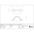Pewter 4" Gothic D Handle | From The Anvil - D Handles - From The Anvil - Yester Home