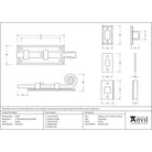Pewter 4" Monkeytail Universal Bolt | From The Anvil - Bolts - From The Anvil - Yester Home