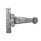 Pewter 4" Penny End T Hinge (pair) | From The Anvil - T Hinges - From The Anvil - Yester Home