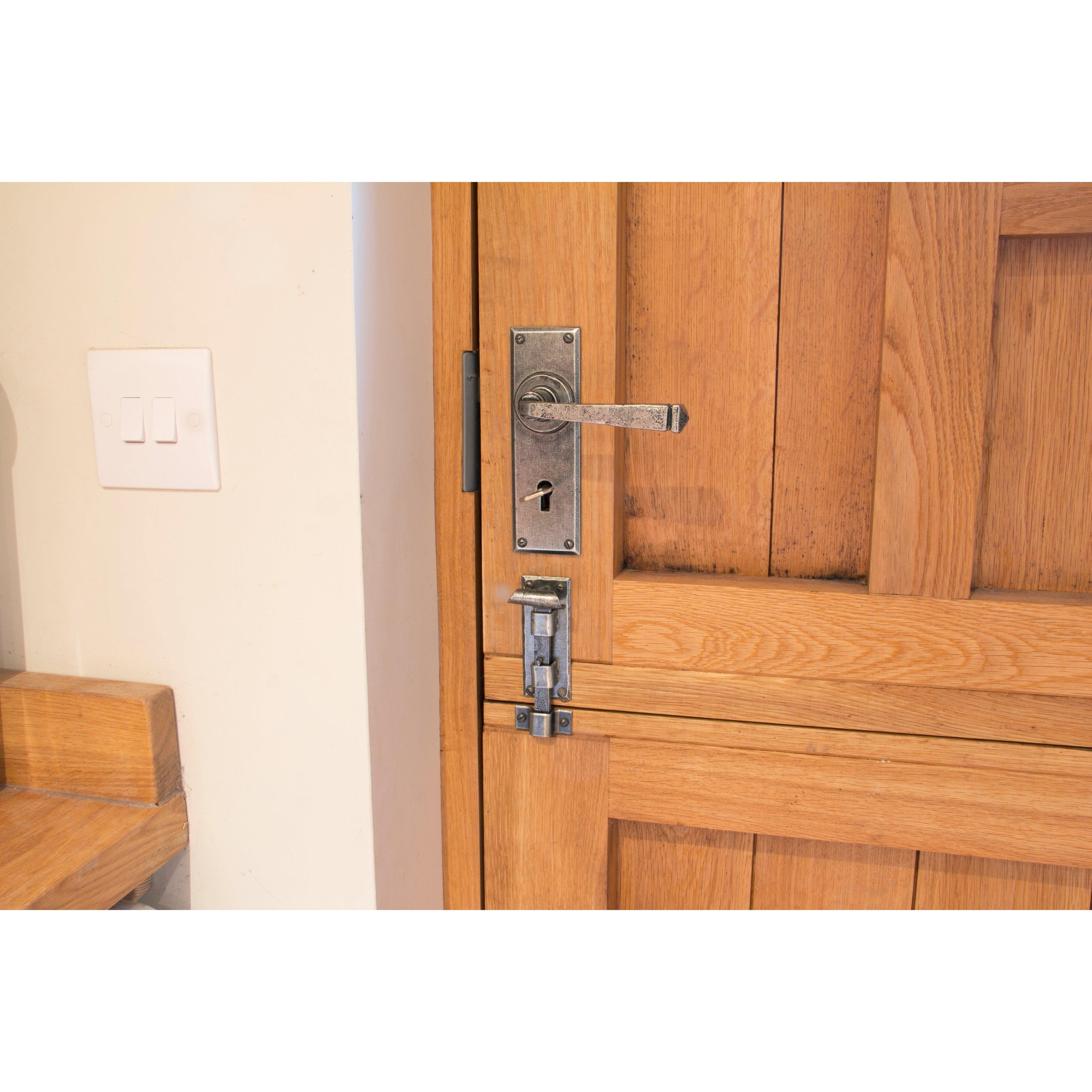 Pewter 4" Straight Door Bolt | From The Anvil-Bolts-Yester Home