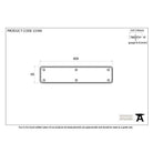 Pewter 400mm Plain Fingerplate | From The Anvil-Fingerplates-Yester Home
