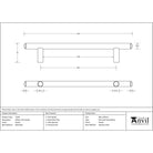 Pewter 400mm Pull Handle | From The Anvil - Door Pull Handles - From The Anvil - Yester Home