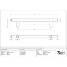 Pewter 400mm Pull Handle | From The Anvil-Pull Handles-Yester Home
