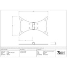 Pewter 5" Butterfly Hinge (pair) | From The Anvil-Butterfly Hinges-Yester Home