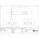 Pewter 5" Heavy Duty Latch - Latches - From The Anvil - Yester Home