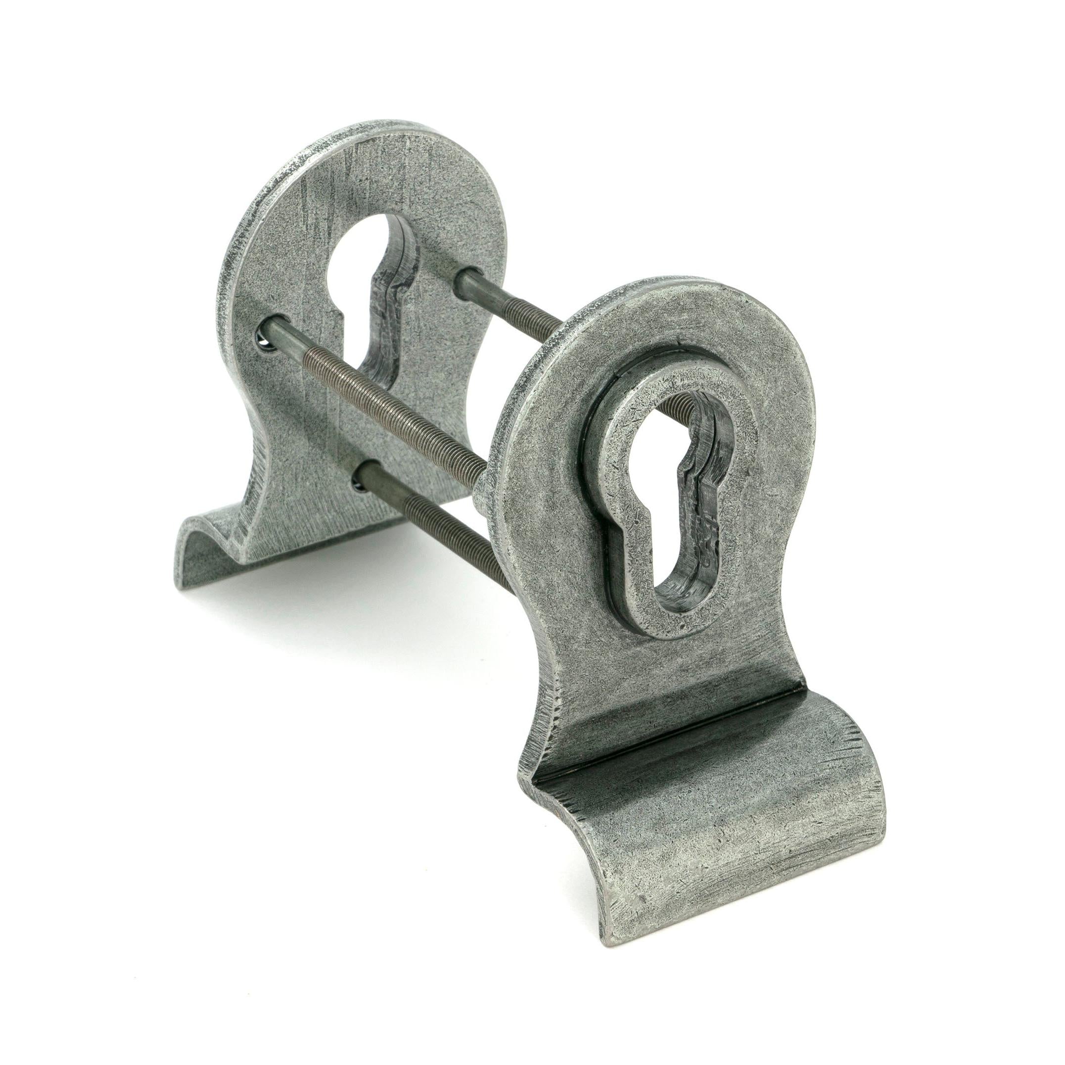Pewter 50mm Euro Door Pull (Back to Back fixings) | From The Anvil - Euro Pulls - From The Anvil - Yester Home