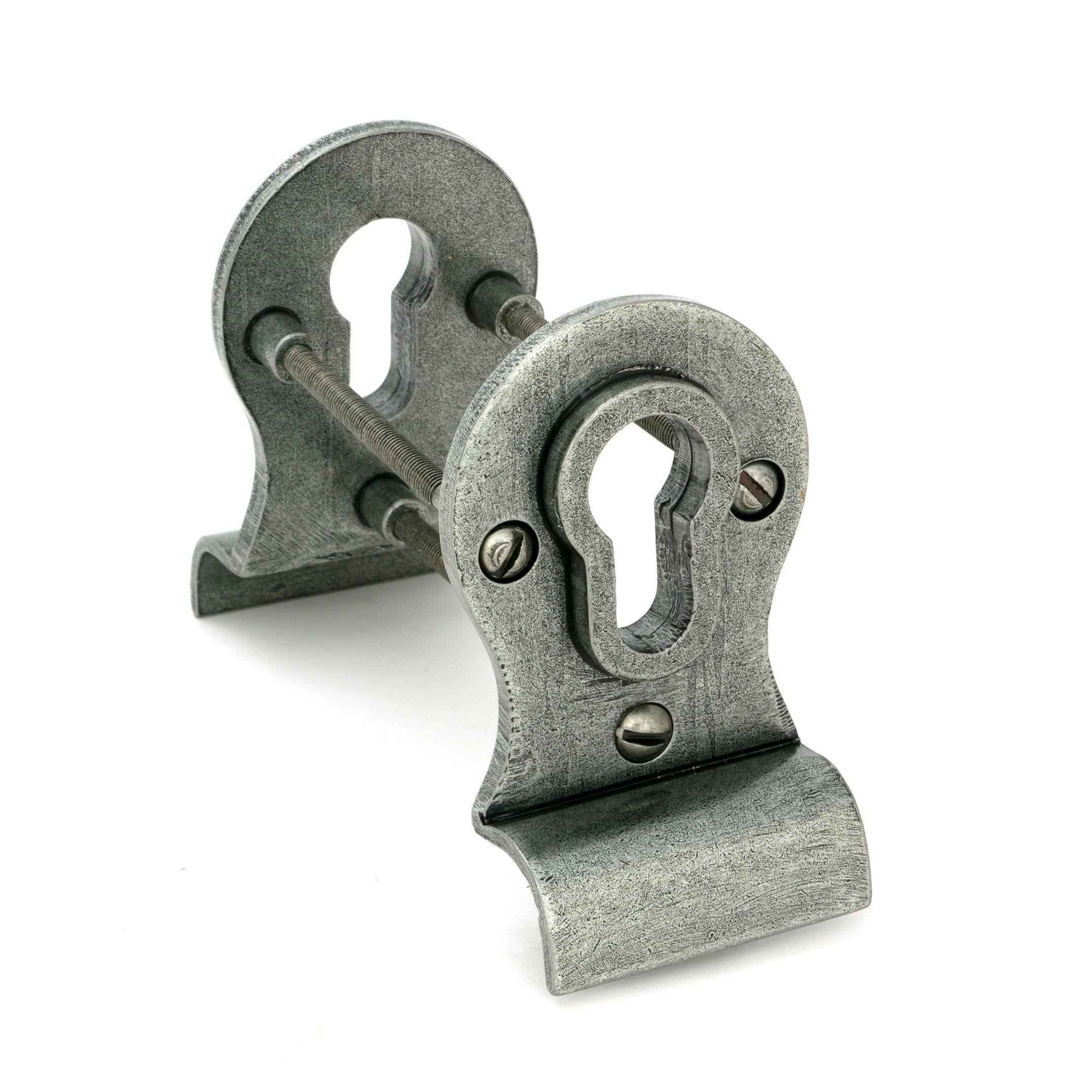 Pewter 50mm Euro Door Pull (Back to Back fixings) | From The Anvil - Euro Pulls - From The Anvil - Yester Home