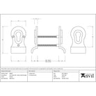 Pewter 50mm Euro Door Pull (Back to Back fixings) | From The Anvil - Euro Pulls - From The Anvil - Yester Home