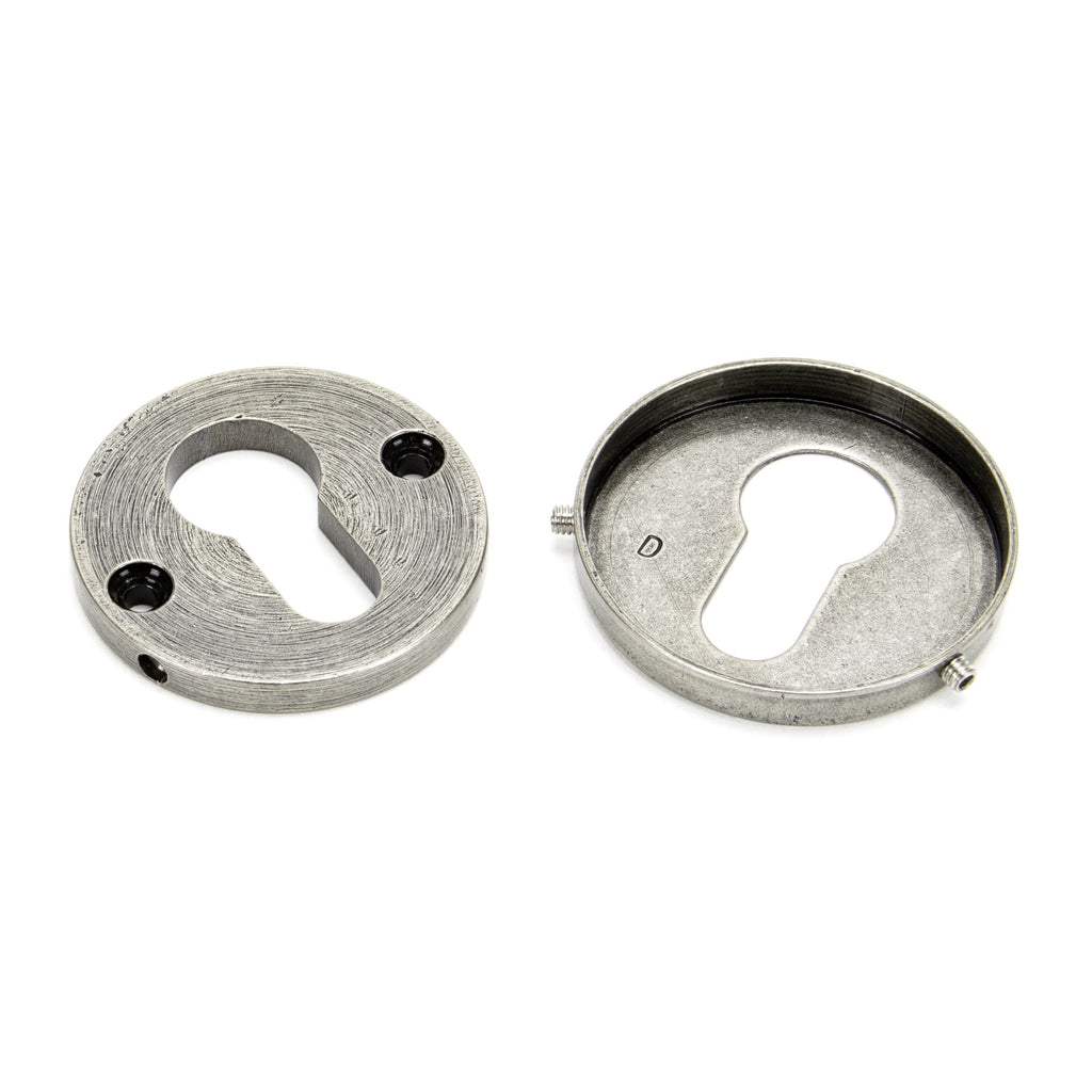 Pewter 52mm Regency Concealed Escutcheon | From The Anvil-Euro Escutcheons-Yester Home
