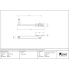 Pewter 6" Roller Arm Stay | From The Anvil - Stays - From The Anvil - Yester Home