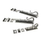 Pewter 6" Shepherd's Crook Universal Bolt | From The Anvil - Bolts - From The Anvil - Yester Home